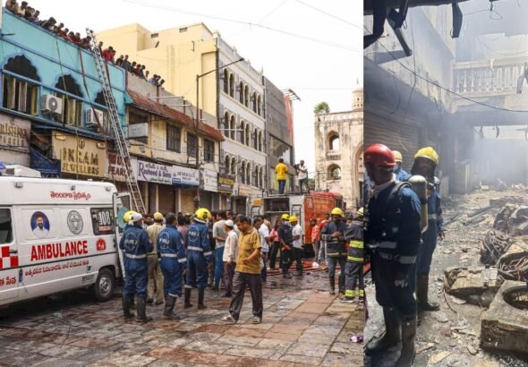 8 Children Among 17 Killed In Building Fire Near Hyderabad's Charminar
