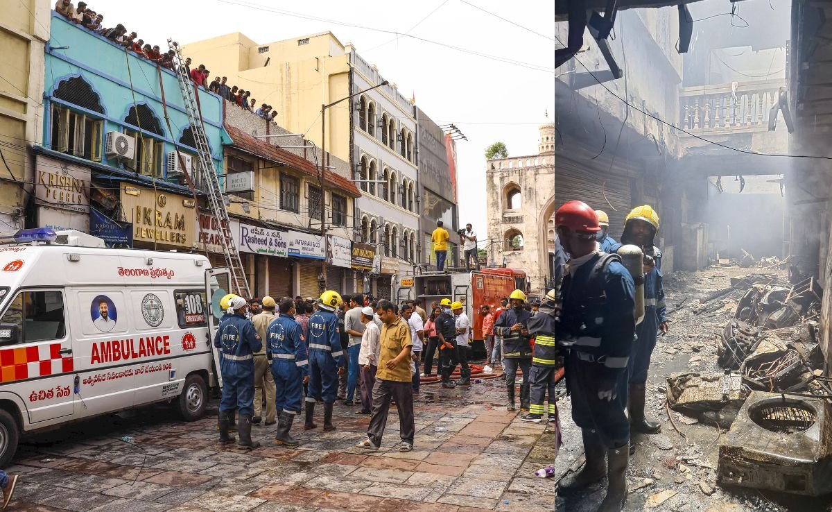 8 Children Among 17 Killed In Building Fire Near Hyderabad’s Charminar