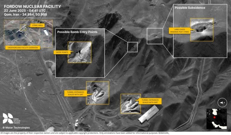 Post-Strike Images At Fordow Nuclear Site Show Damage After US Bombed Iran