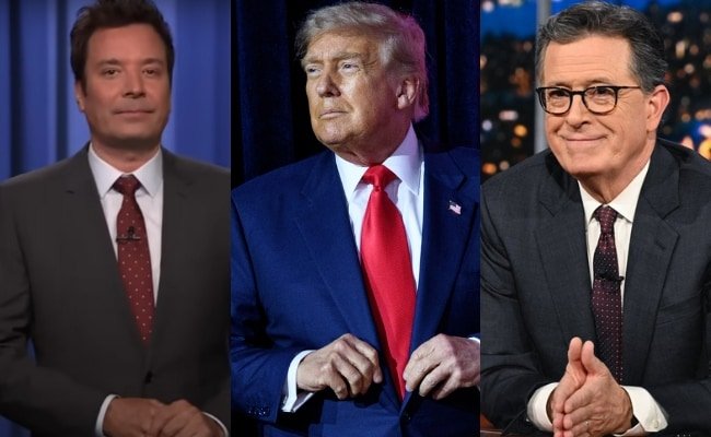 "Perfect Time To...": Stephen Colbert, Jimmy Fallon Slam Trump's Tariffs