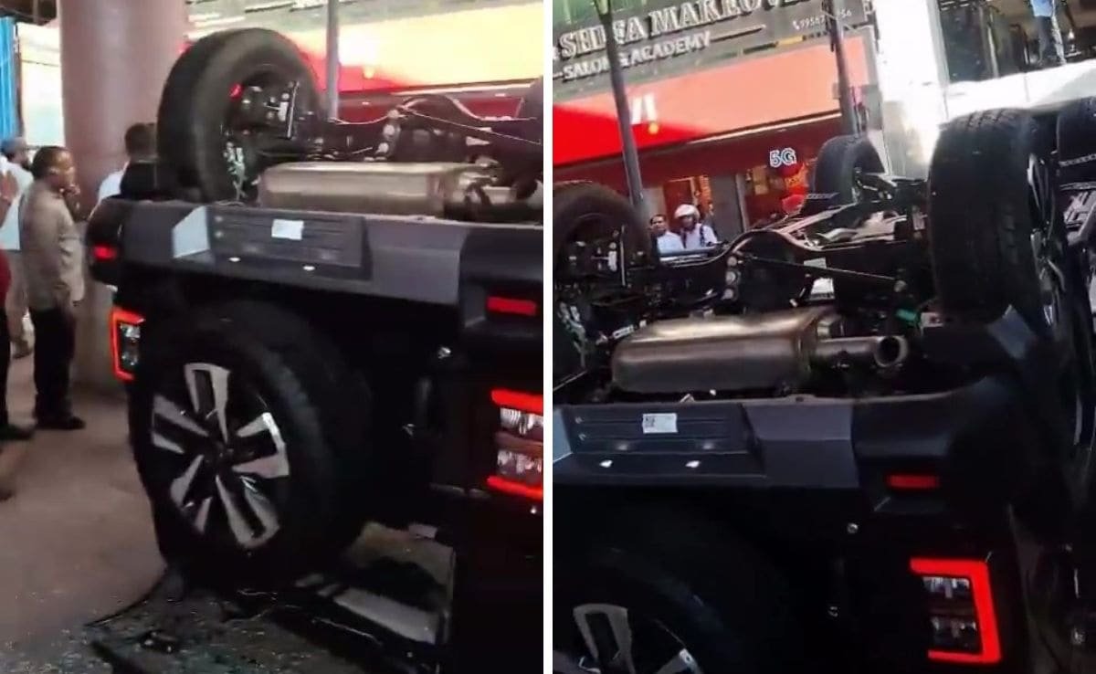 She Wanted To Crush Lemon With Thar, SUV Flew Out Of Showroom’s 1st Floor