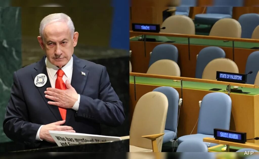Video: Netanyahu Addresses Empty Chairs As UN Delegates Walk Out In Protest